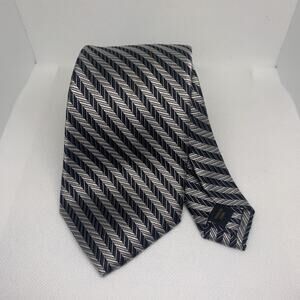 Jos. A. Bank Reserve Silk Tie Stripe Tie Neck Tie Black Gray